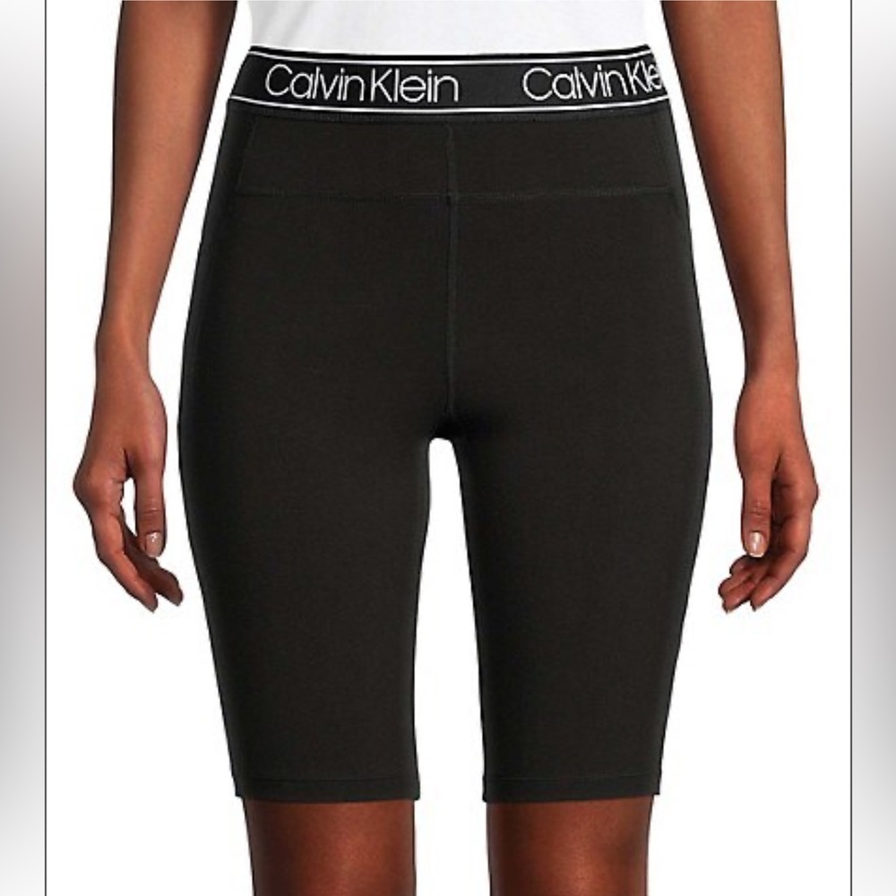Calvin Klein Black Bike Shorts with Branded Waistband
